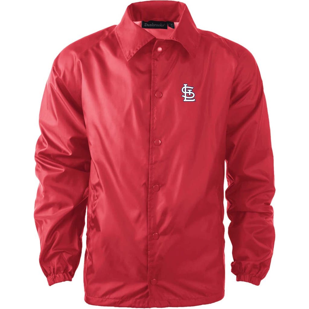 Dunbrooke Red St. Louis Cardinals Coach's Raglan Full-snap Windbreaker Jacket