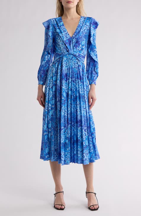 DEREK LAM 10 CROSBY Floral outlet Layered Silk Dress