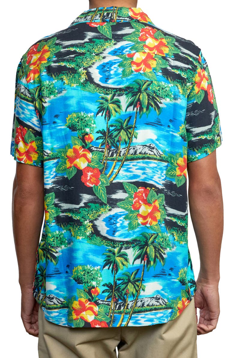 RVCA Kawela Tropical Short Sleeve Button-Up Shirt, Alternate, color, 
