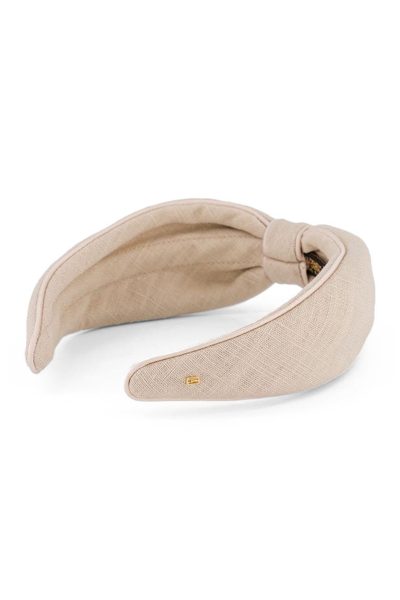 Linen Sahara Headband, Alternate, color, Beige