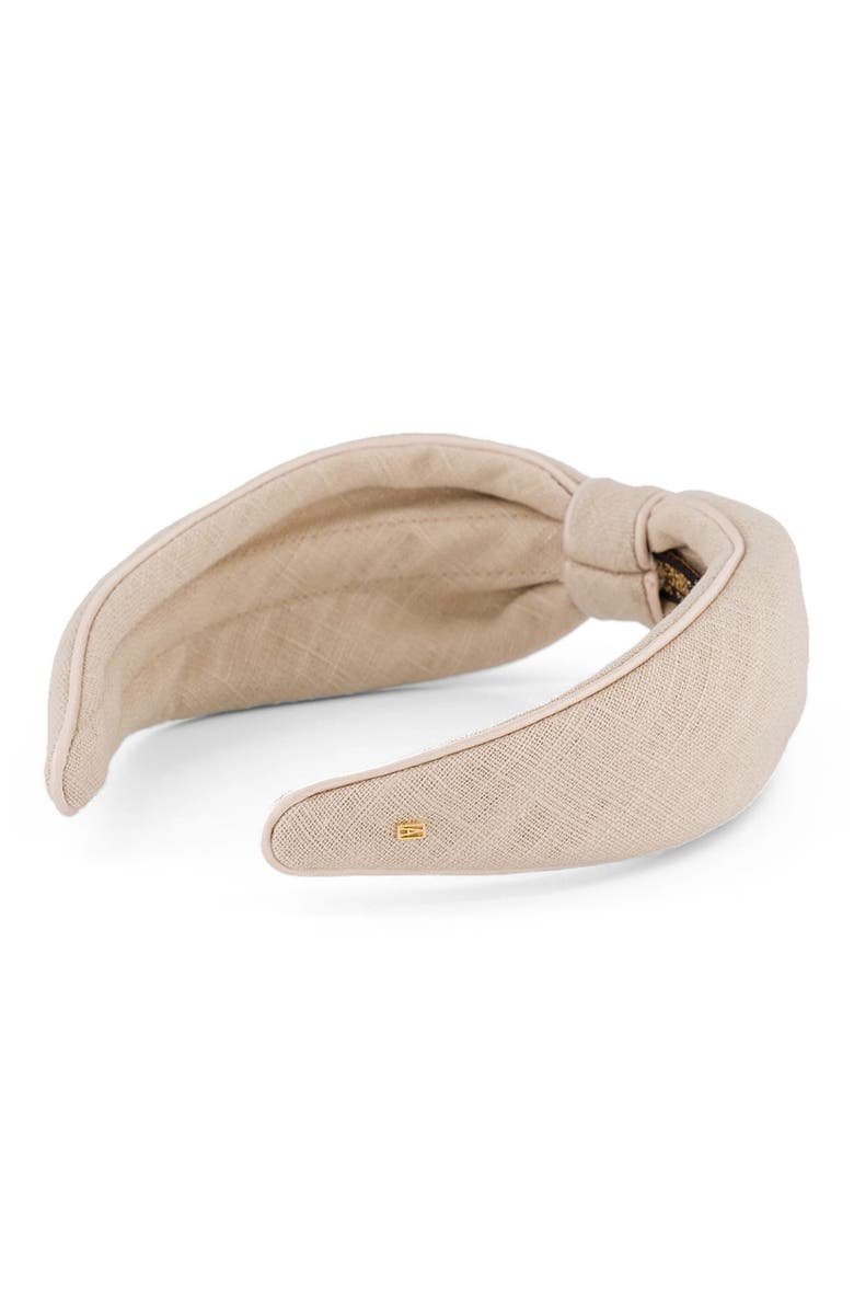 Alexandre de Paris Linen Sahara Headband, Alternate, color, Beige
