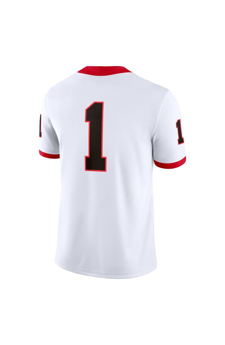 Nike Men's Nike #1 White Georgia Bulldogs Game Jersey, Alternate, color, White