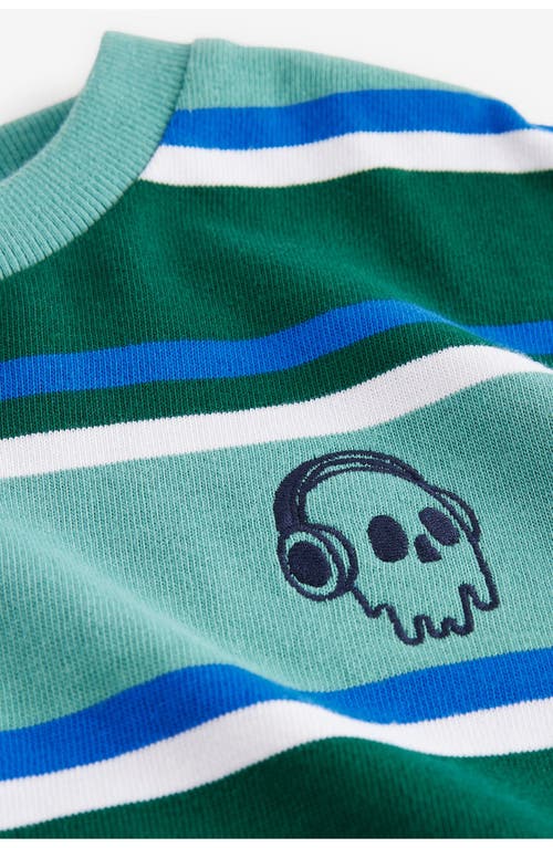 NEXT NEXT KIDS' GREEN STRIPE COTTON T-SHIRT