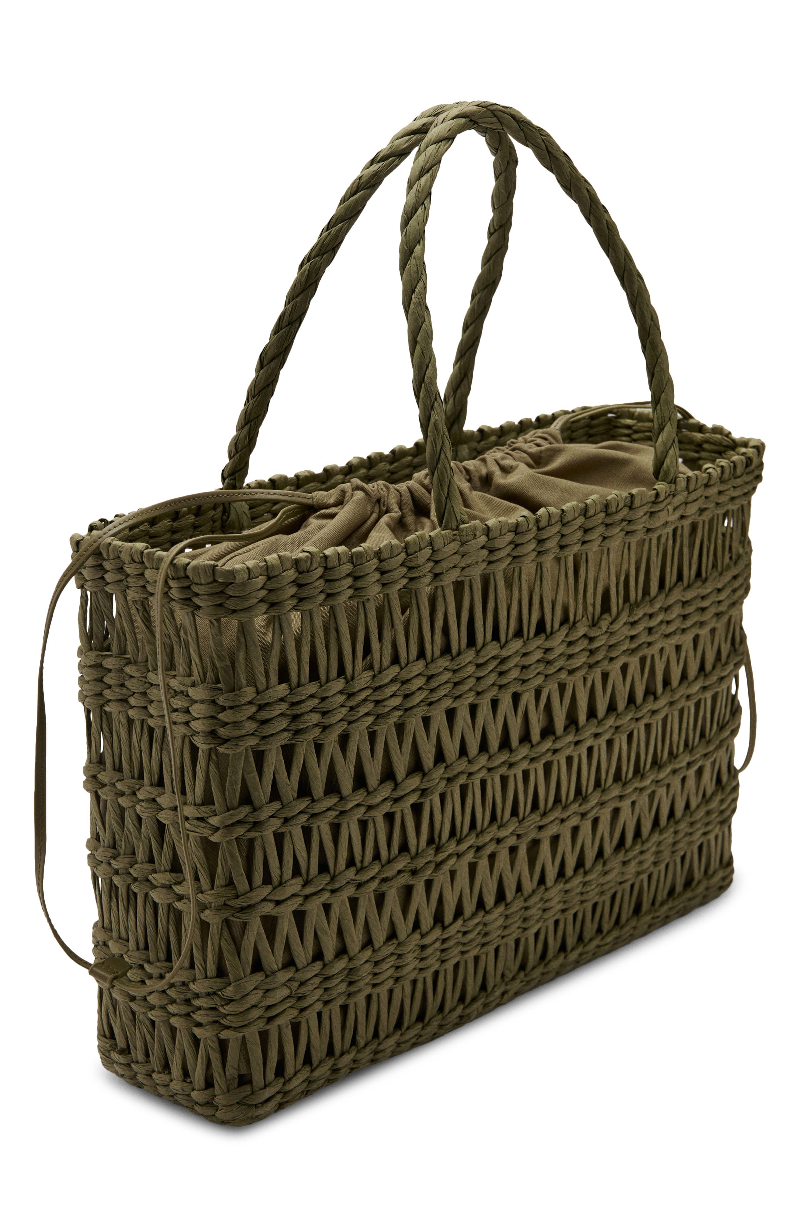 MANGO Natural Fiber Tote, Alternate, color, 