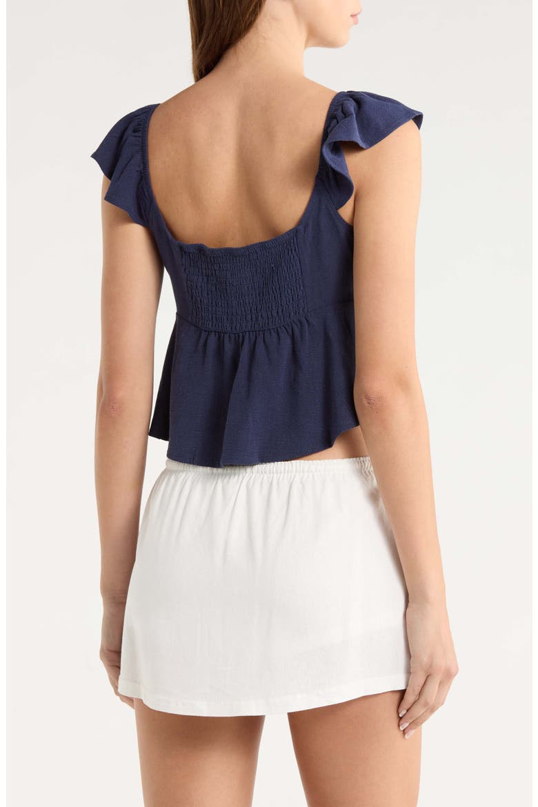 Keyhole Babydoll Tank, Alternate, color, NAVY