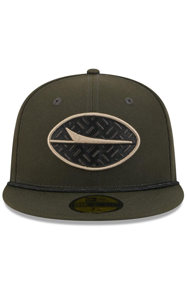 New Era Men
s New Era Gotham Green New York Jets 2025 Rivalries Collection Sideline Rope 59FIFTY Fitted Hat, Alternate, color, Dark Green