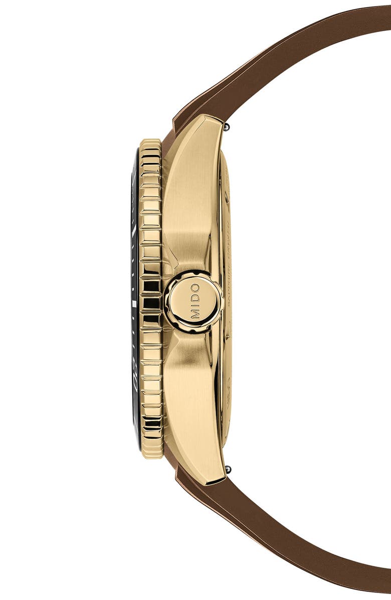 MIDO Ocean Star GMT Automatic Rubber Strap Watch, 44mm, Alternate, color, 