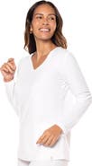 Coolibar Women's Morada V-Neck Long Sleeve T-Shirt, UPF 50+ Sun Protection