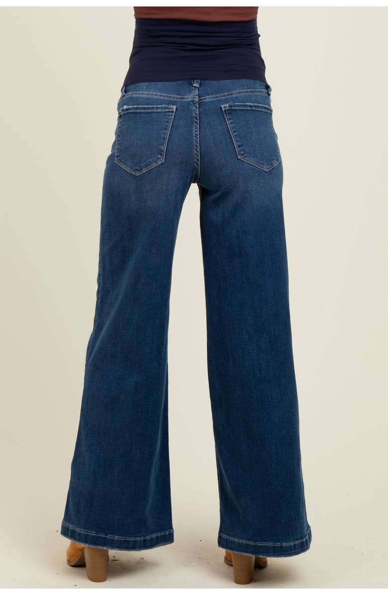 PinkBlush Super Wide Leg Maternity Jeans, Alternate, color, Navy Blue