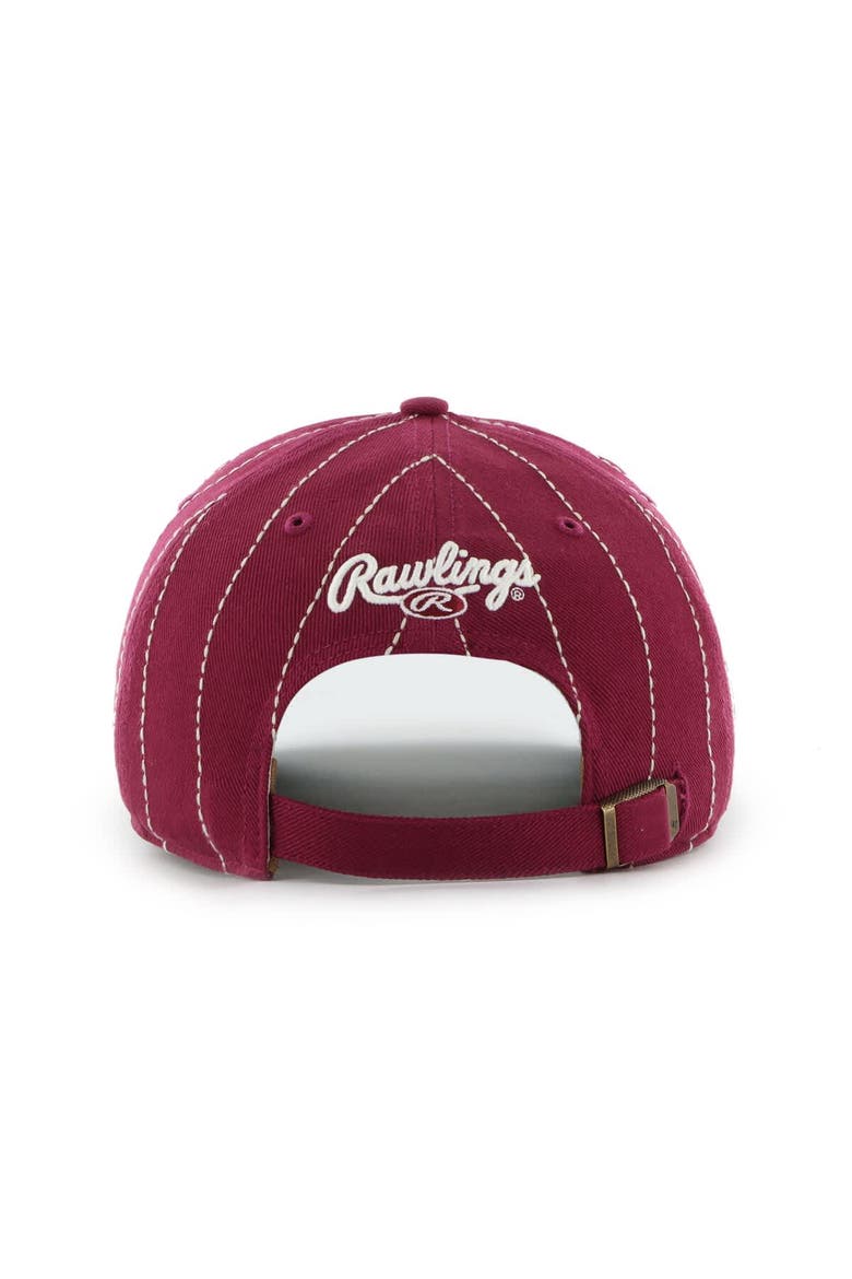 Men's '47 x Rawlings Burgundy Philadelphia Phillies Pinstripe Hitch Adjustable Hat, Alternate, color, Burgundy