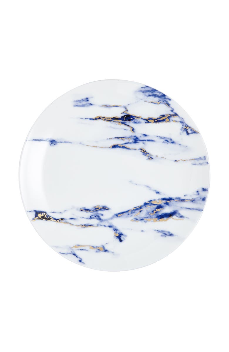 Prouna Marble Azure Dinner Plate, Main, color, White