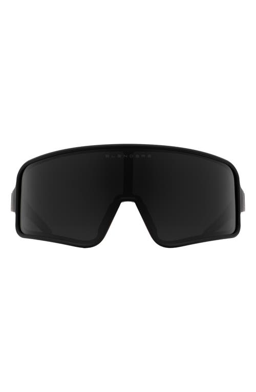 Blenders Eyewear Eclipse 133mm Polarized Shield Sunglasses In Black