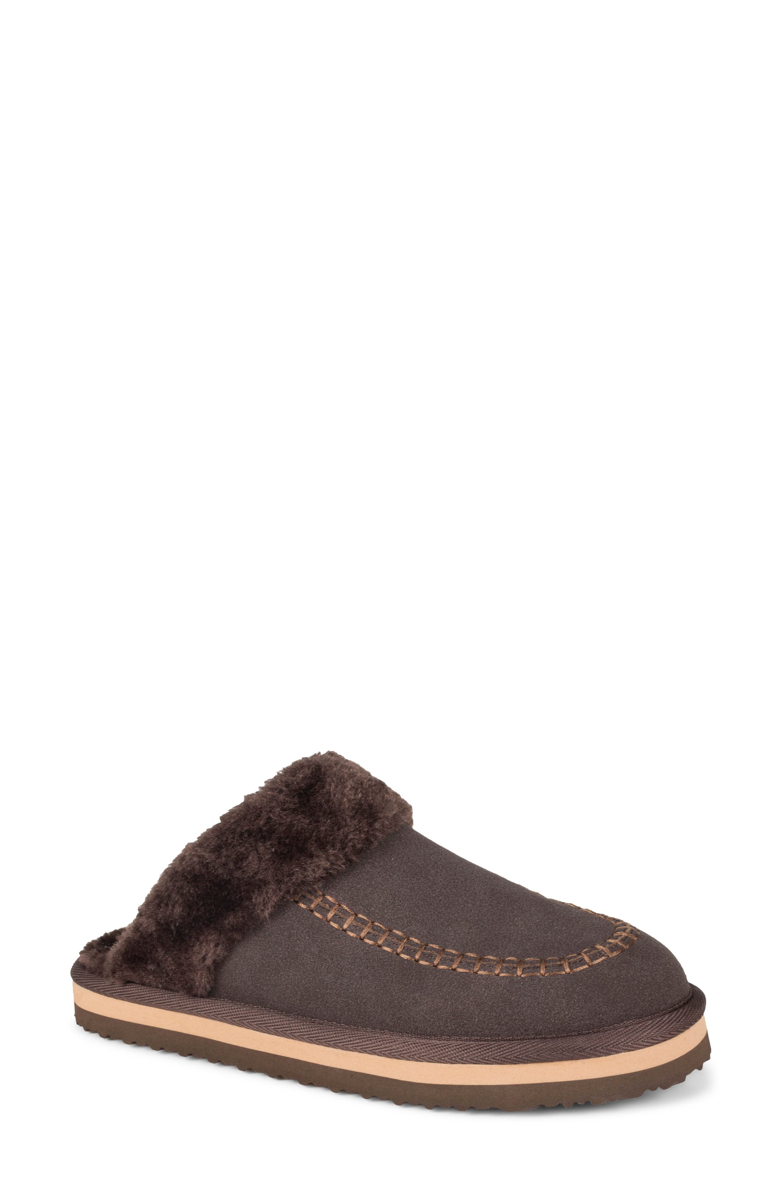 Justina Clog Slipper, Main, color, DARK BROWN