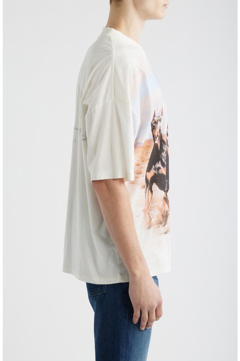 Western Doberman Graphic T-Shirt, Alternate, color, FLAT WHITE