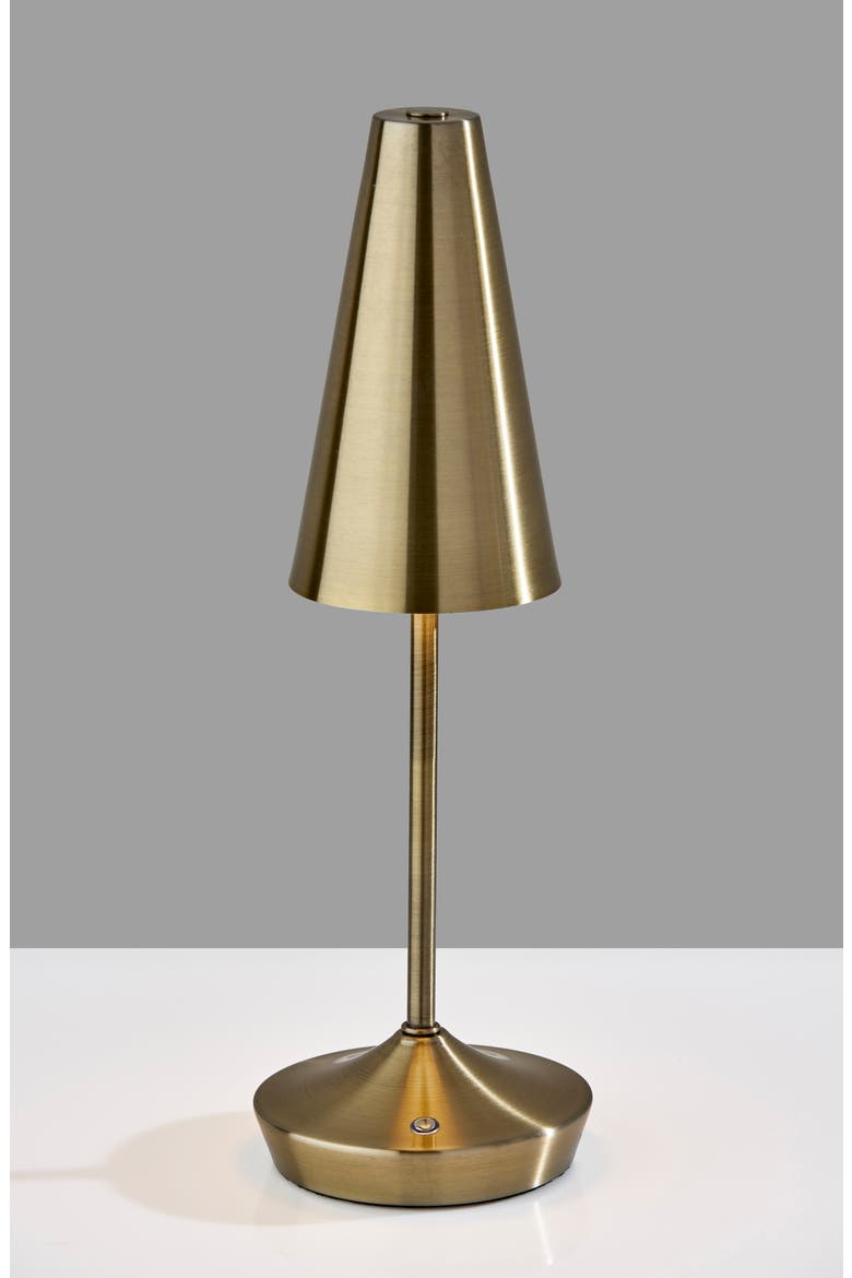 Flynn Cordless LED Table Lamp, Alternate, color, ANTIQUE BRASS