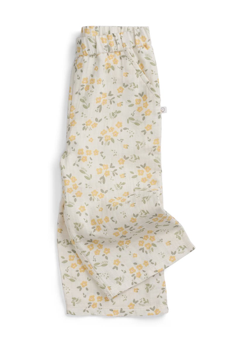 Floral Muslin Trousers, Alternate, color, Floral Cloud Dancer