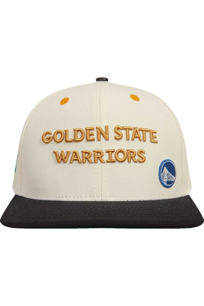 Men's Cream/Black Golden State Warriors Album Cover Snapback Hat, Alternate, color, Cream