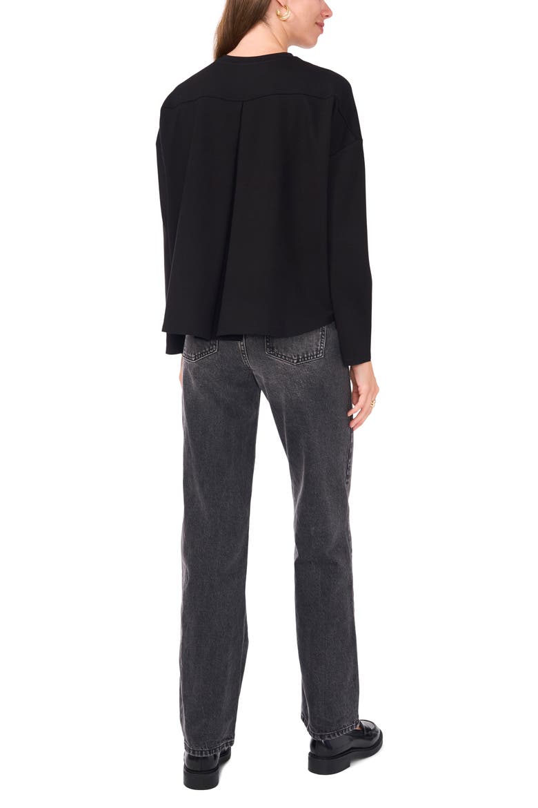 Drop Shoulder Sweatshirt, Alternate, color, RICH BLACK