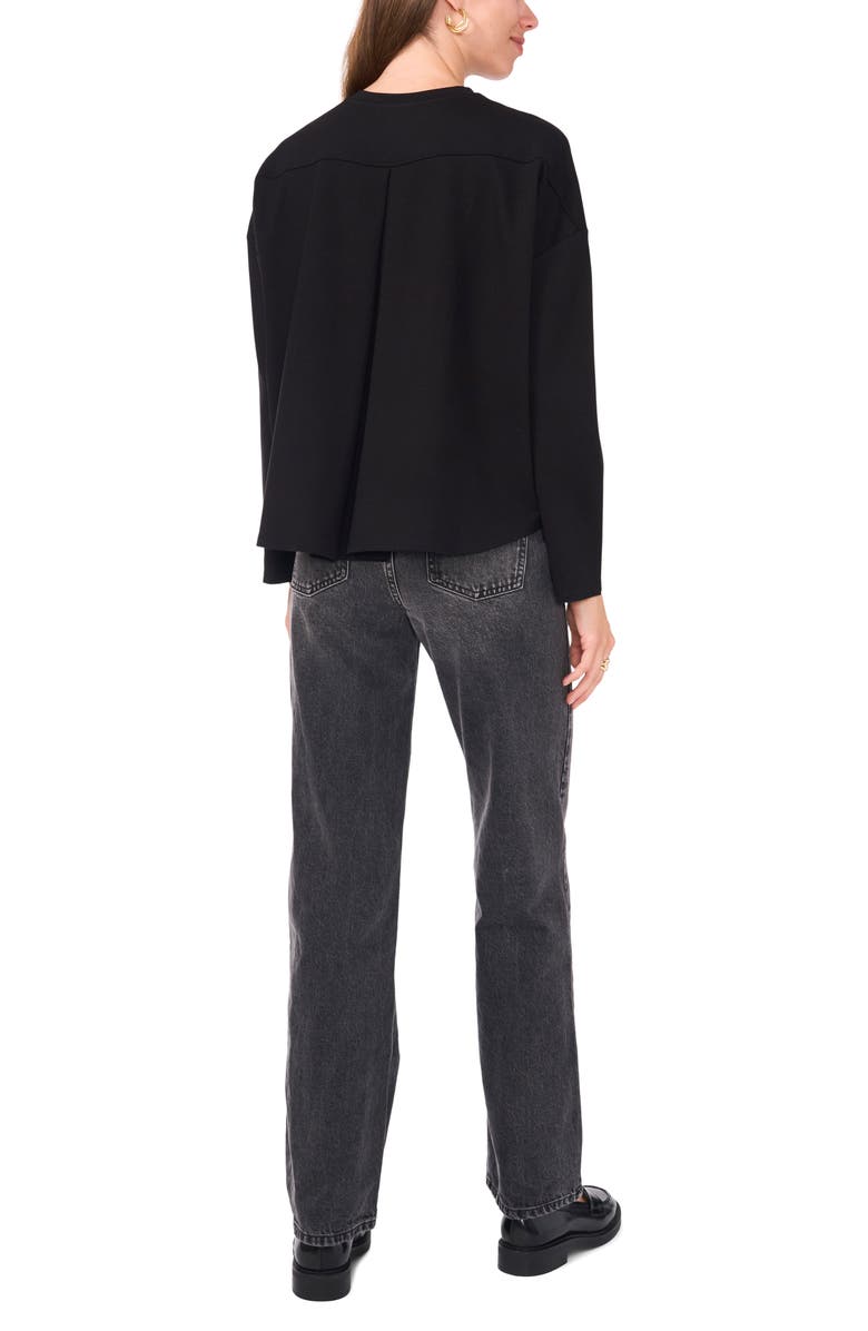 Vince Camuto Drop Shoulder Sweatshirt, Alternate, color, Rich Black