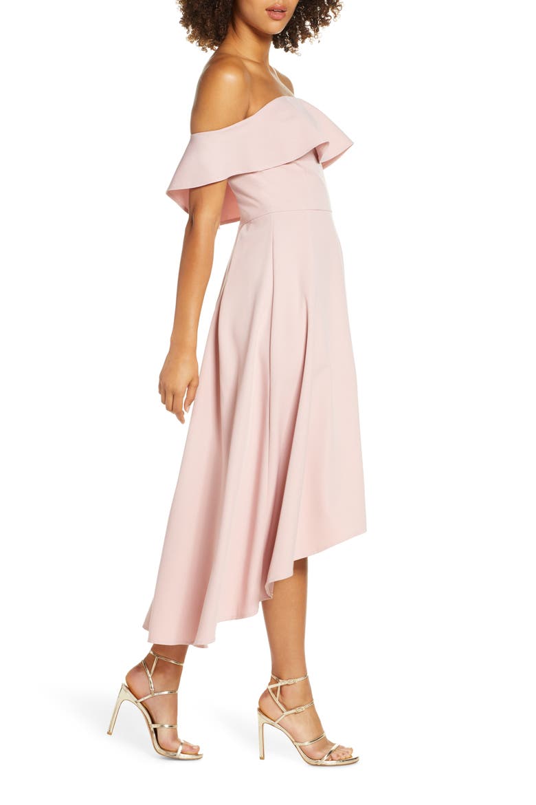 Wanda Off the Shoulder Party Dress, Alternate, color, MINK