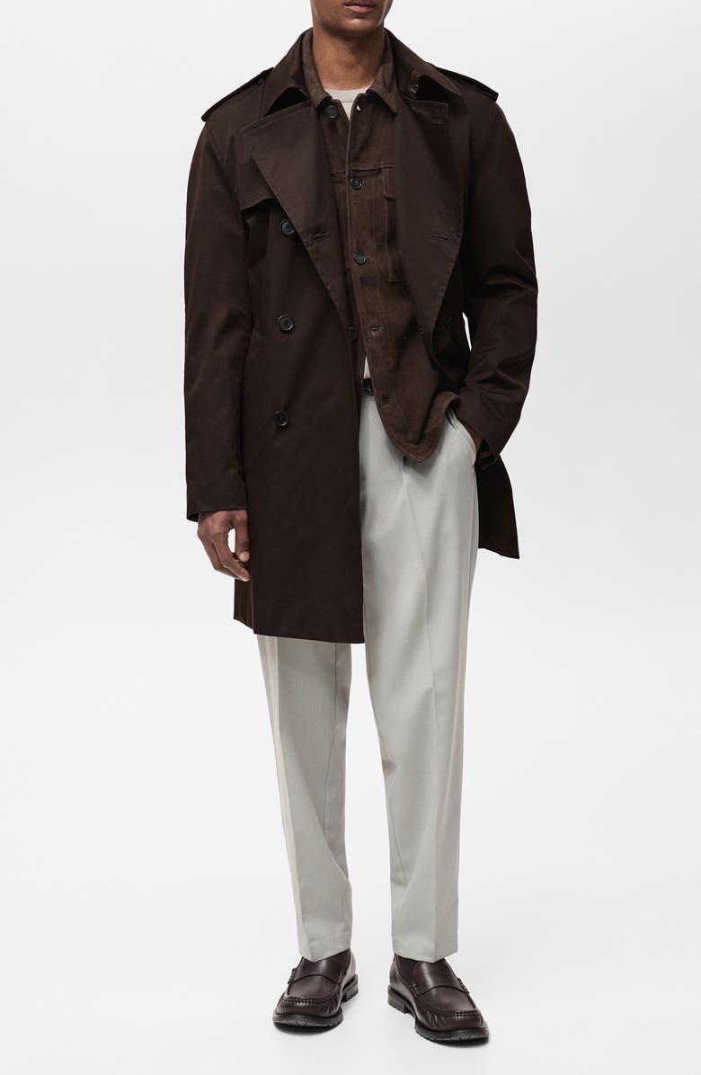 MANGO Belted Water Repellent Trench Coat, Main, color,