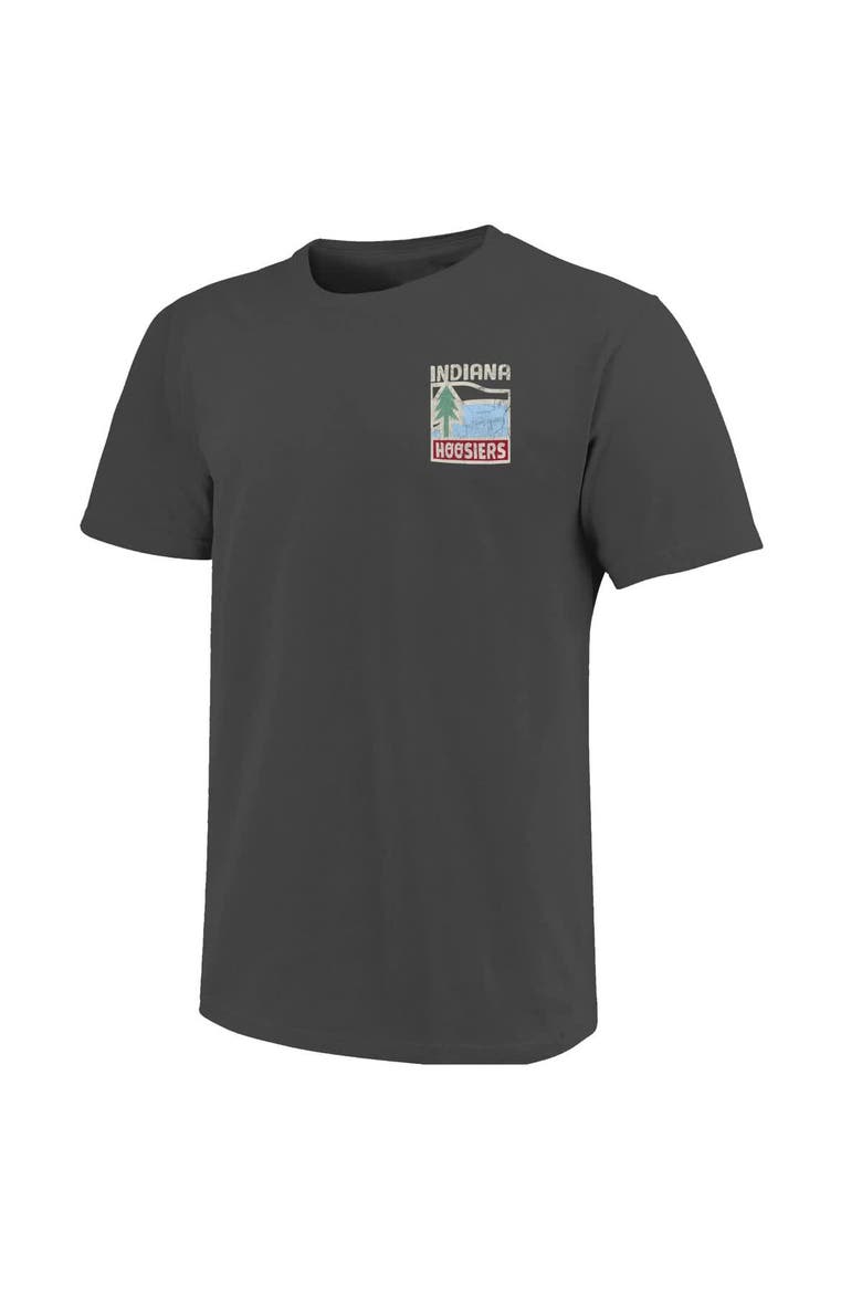 Men's  Graphite Indiana Hoosiers Comfort Colors Minimal Vista Distressed Graphics T-Shirt, Alternate, color, Graphite