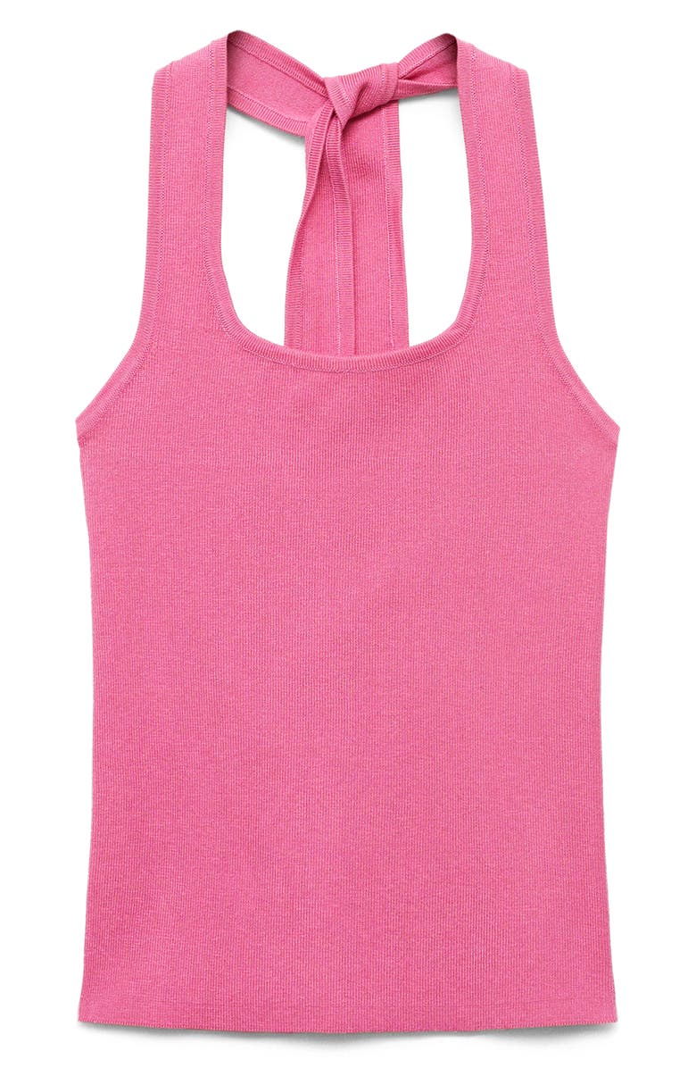 MANGO Knit Halter Tank, Alternate, color, Pink