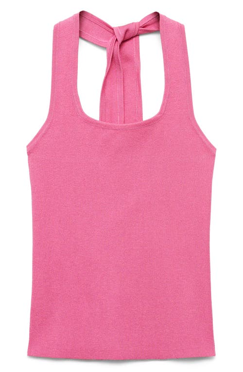 Mango Knit Halter Tank In Pink
