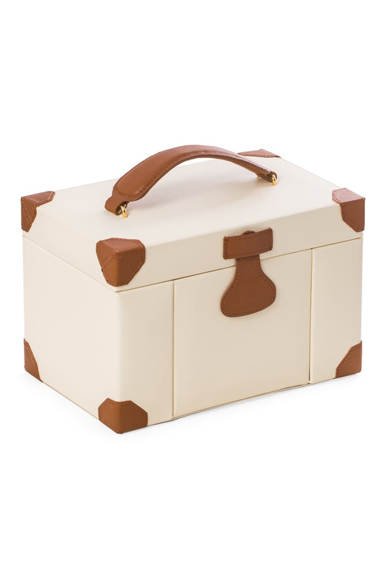 Leather Jewelry Box, Main, color, IVORY