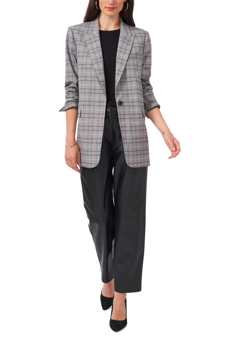 Glen Plaid Blazer, Alternate, color, DARK PEWTER