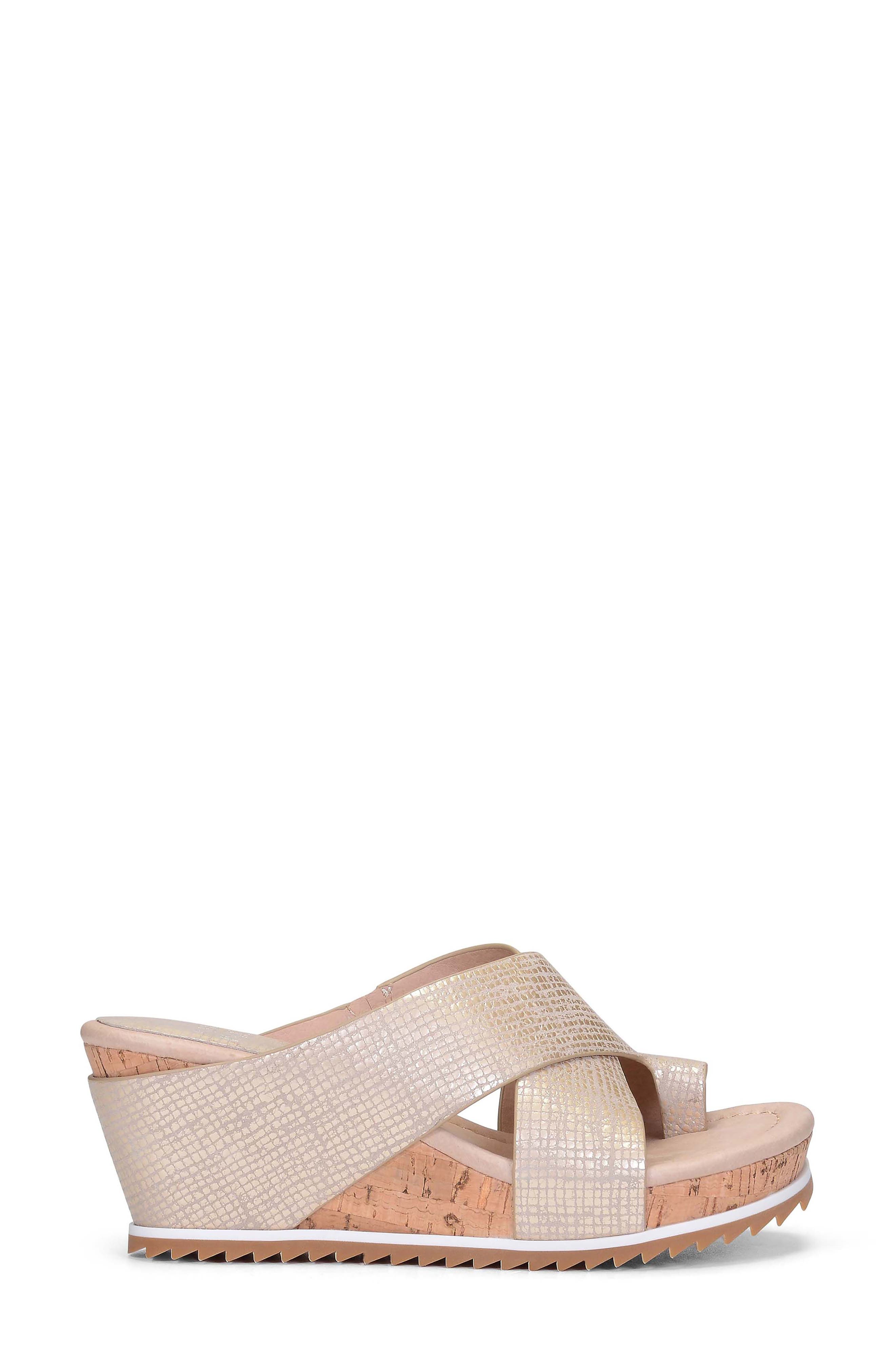 Donald Pliner Sisu Wedge Sandal, Alternate, color, Platino