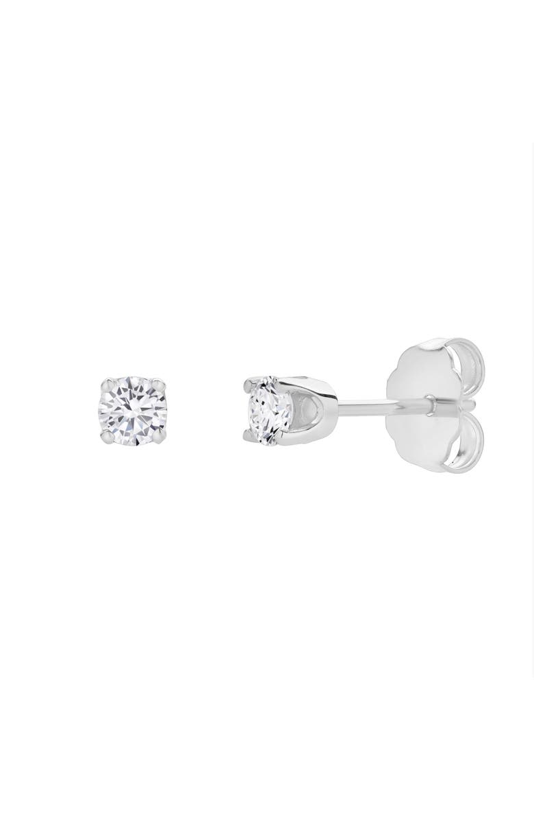 LuvMyJewelry Seraph 14K Gold Lab Grown Round Solitaire Diamond Earrings - 0.2 Ct, Main, color, 14K White Gold