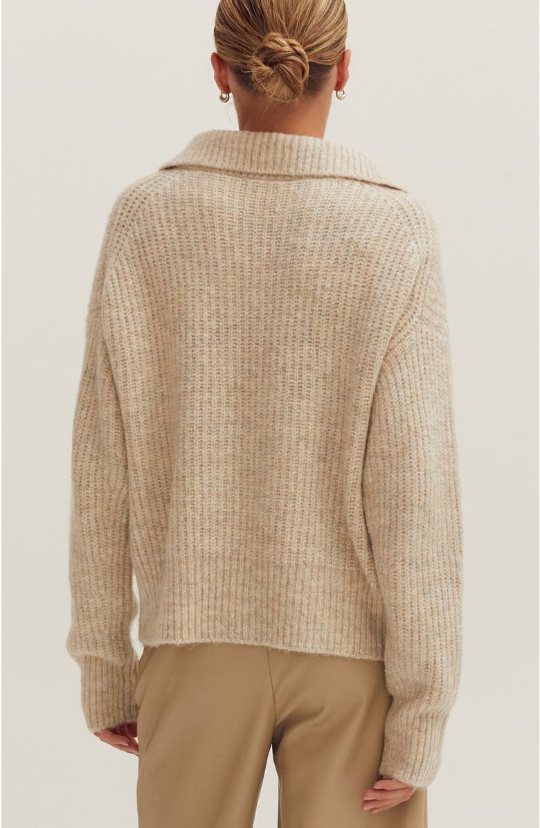 CRESCENT Half-Zip Funnel Neck Sweater, Alternate, color, Oatmeal