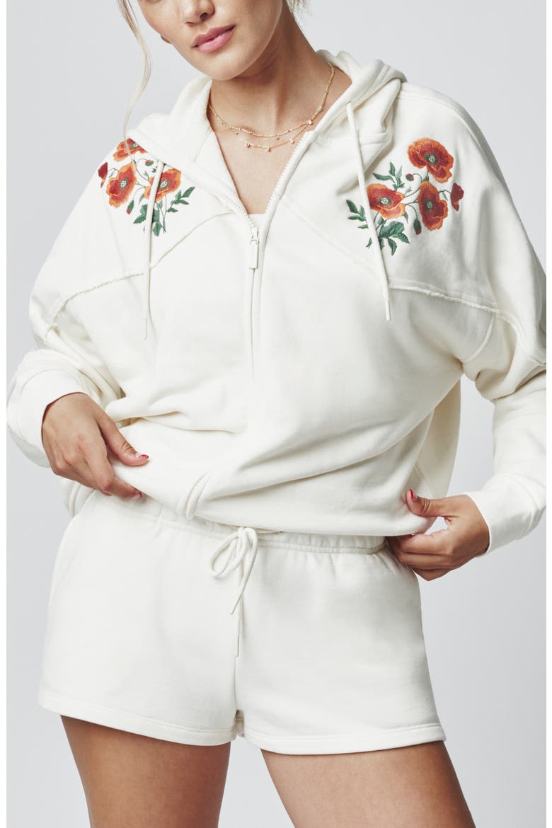 Embroidered Full Zip Hoodie, Main, color, JET STREAM