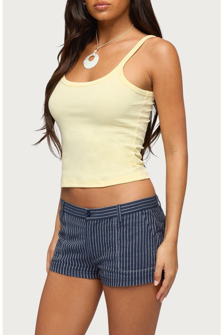 Basic Babe Stretch Cotton Crop Camisole, Alternate, color, YELLOW