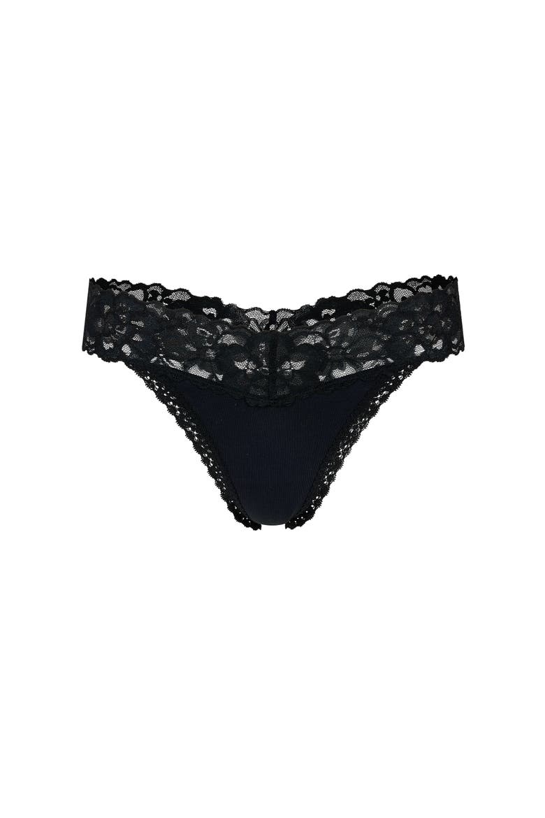 Kourtnie Thong Panties, Alternate, color, Black