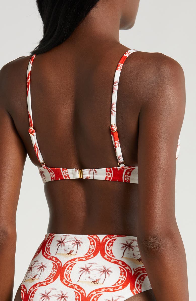 FARM Rio Summer Beach Triangle Bikini Top, Alternate, color, Summer Beach Off-White