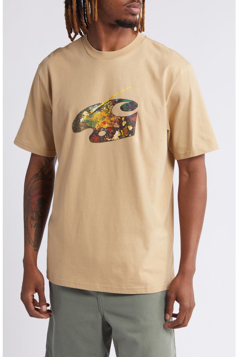 Palette Organic Cotton Graphic T-Shirt, Main, color, SABLE