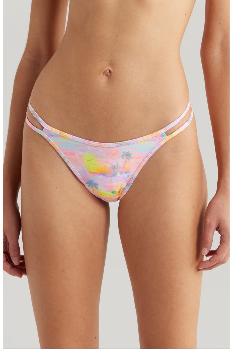Strappy Bikini Bottoms, Main, color, SUNSET UNIVERSE