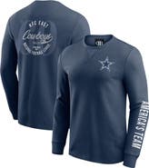 Darius Rucker Collection by Fanatics Men's Darius Rucker Collection by Fanatics Navy Dallas Cowboys Washed Waffle-Knit Long Sleeve T-Shirt