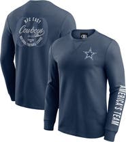 Darius Rucker Collection by Fanatics Men's Darius Rucker Collection by Fanatics Navy Dallas Cowboys Washed Waffle-Knit Long Sleeve T-Shirt