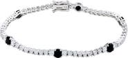 SUZY LEVIAN Black & White Cubic Zirconia Tennis Bracelet