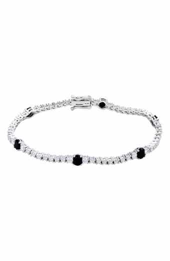 Black & White Cubic Zirconia Tennis Bracelet