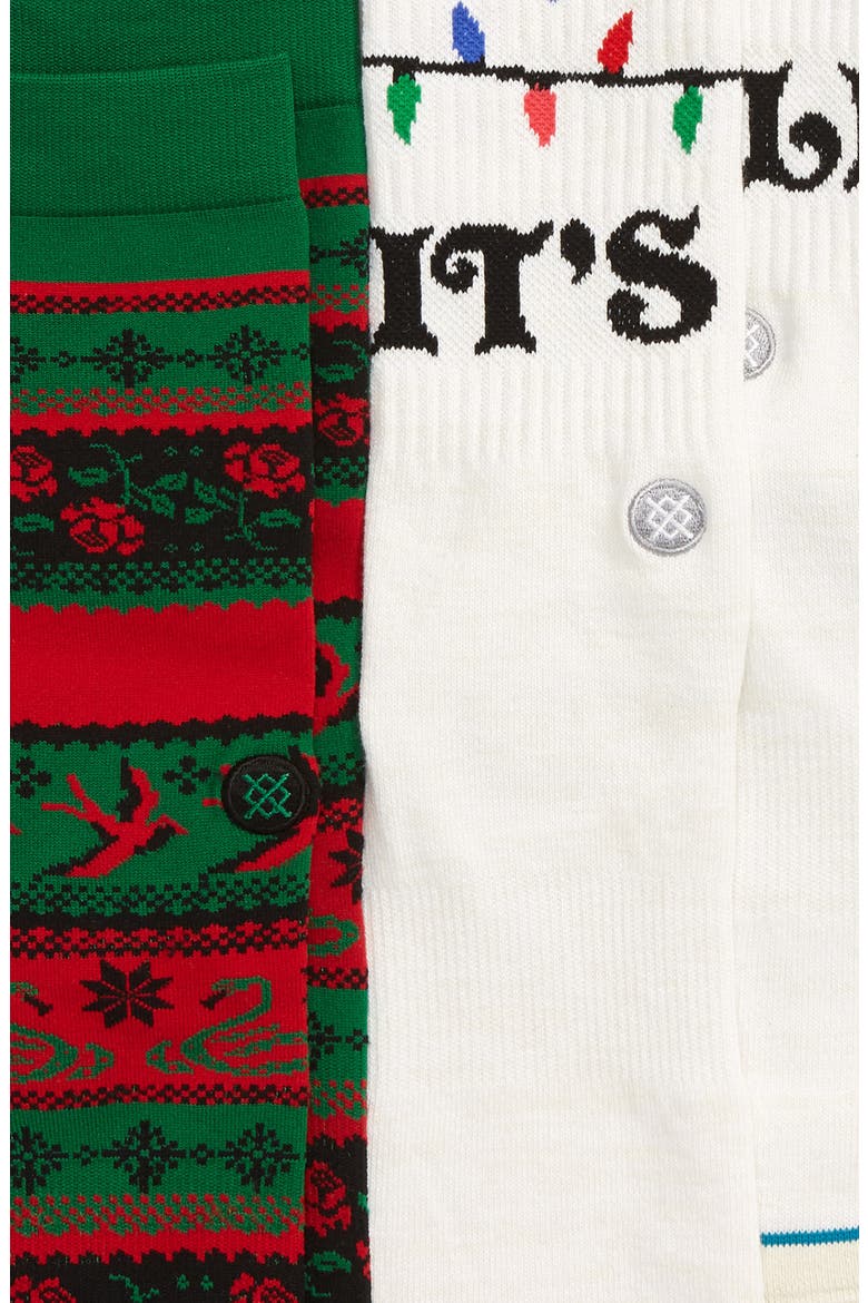 3-Pack Ornaments Crew Socks, Alternate, color, MULTI