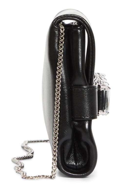 Jimmy Choo Kya Crystal-embellished Leather Clutch Bag