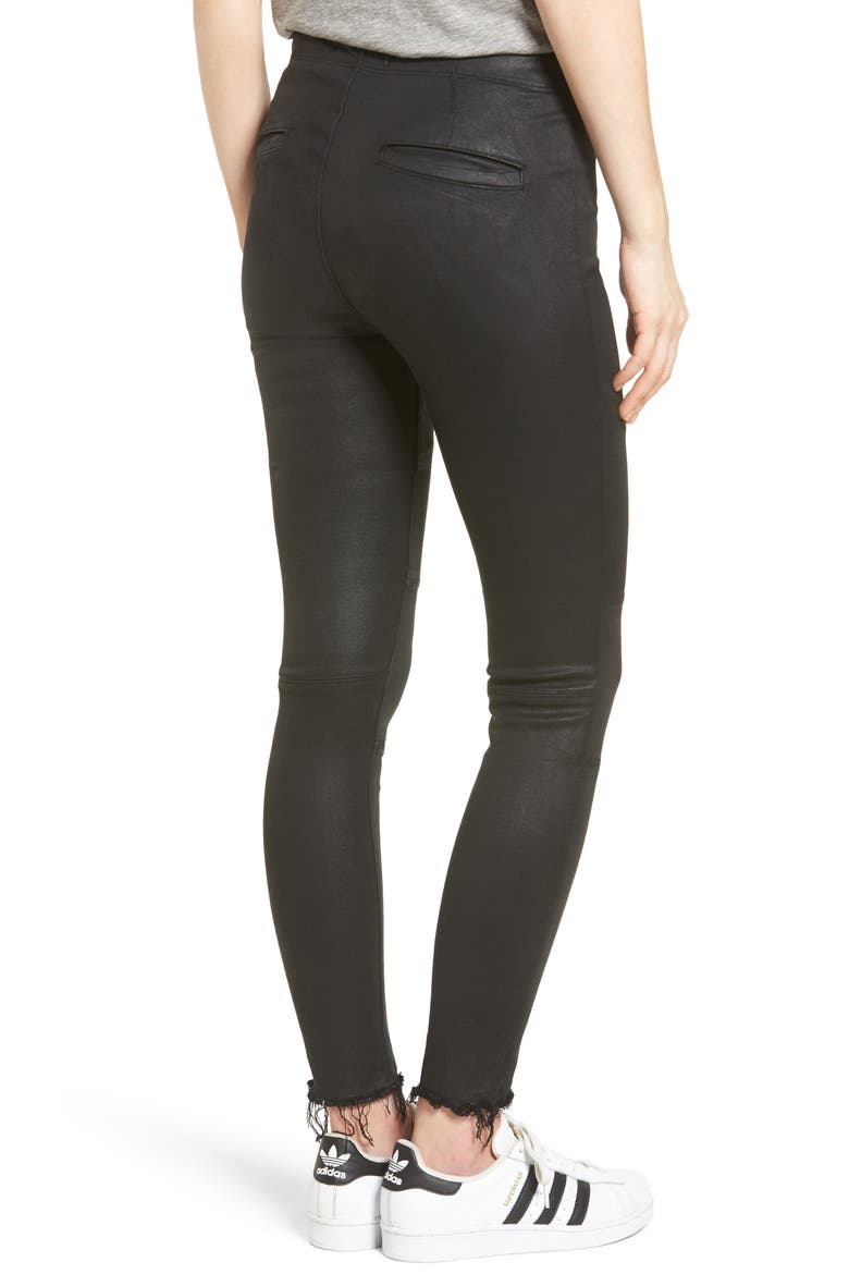 Haven Coated Denim Leggings, Alternate, color, ASPHALT