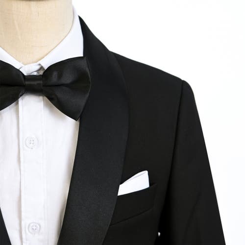 Moustache Shawl Lapel Suit In Black