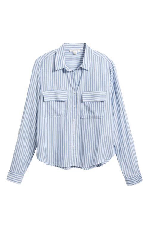 BEACHLUNCHLOUNGE BEACHLUNCHLOUNGE FALLON CROP BUTTON-UP SHIRT 