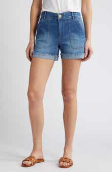 Wit & Wisdom 'Ab'Solution Patch Pocket High Waist Denim Shorts