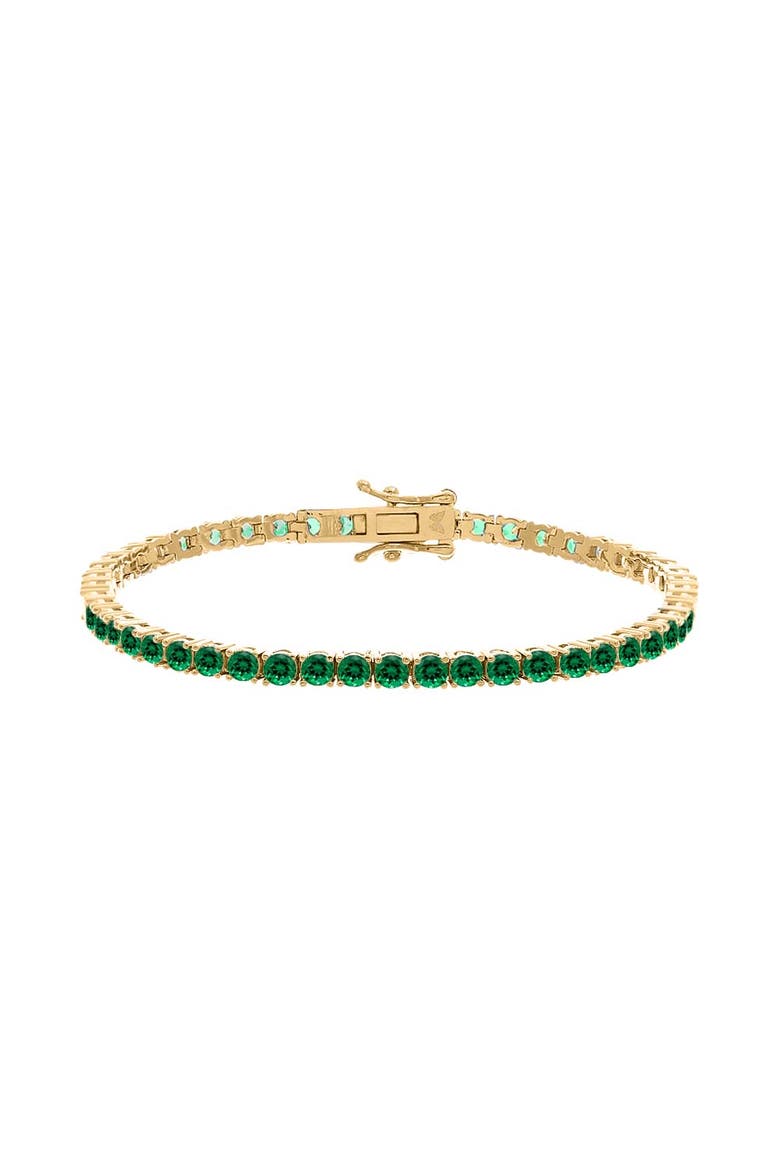 Colored Classic Tennis Bracelet, Main, color, Emerald Green-6.5 Inch / 3 MM